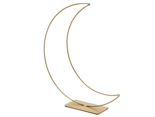 40CM METAL MOON GOLD ON BASE