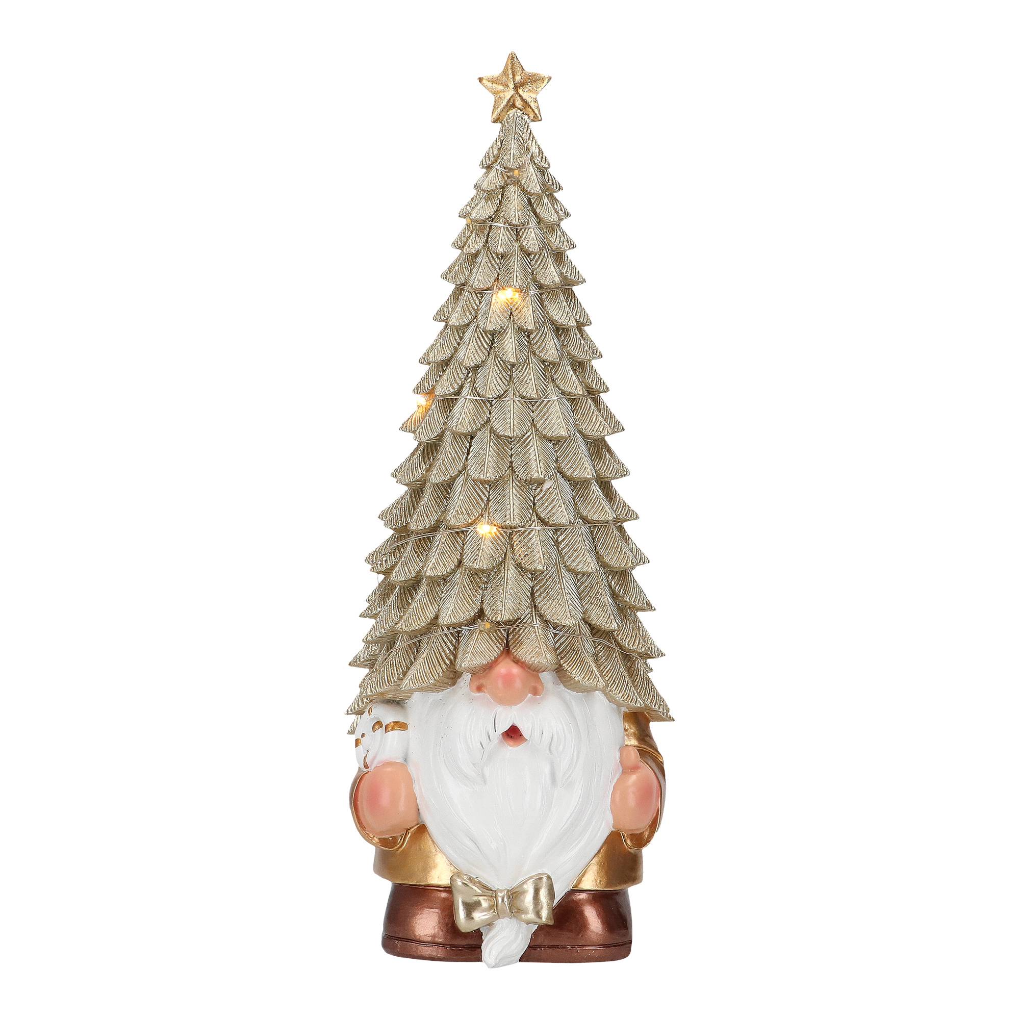 Gnome with led tree on head poly