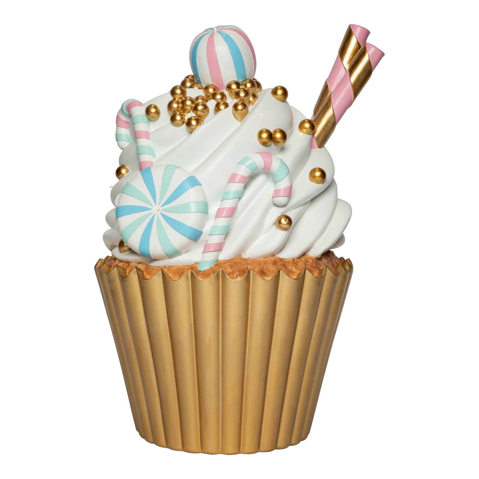 Cupcake candy cane led 100 cm poly