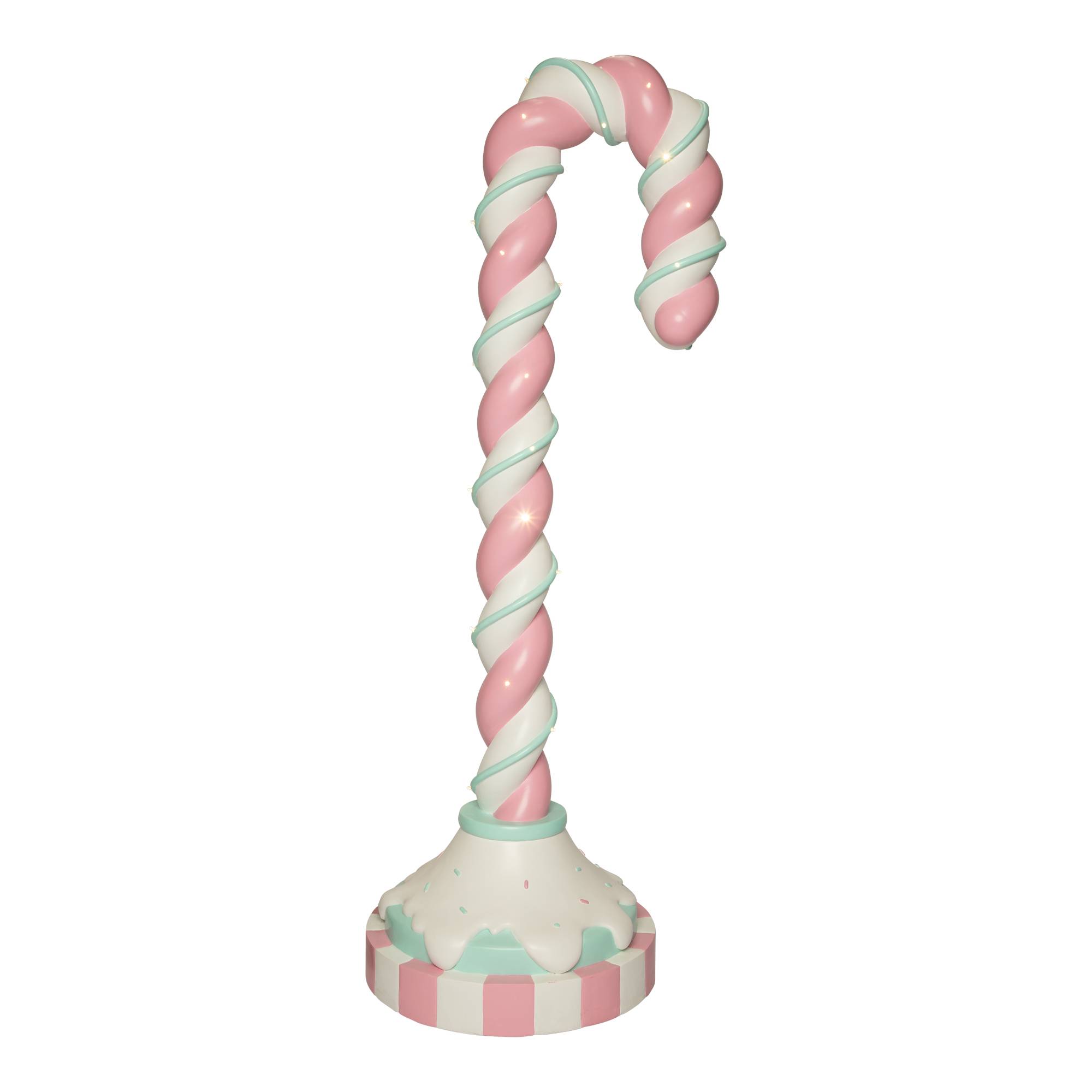 Candy cane 180 cm fiberglass (67x57x180cm) multicolor led
