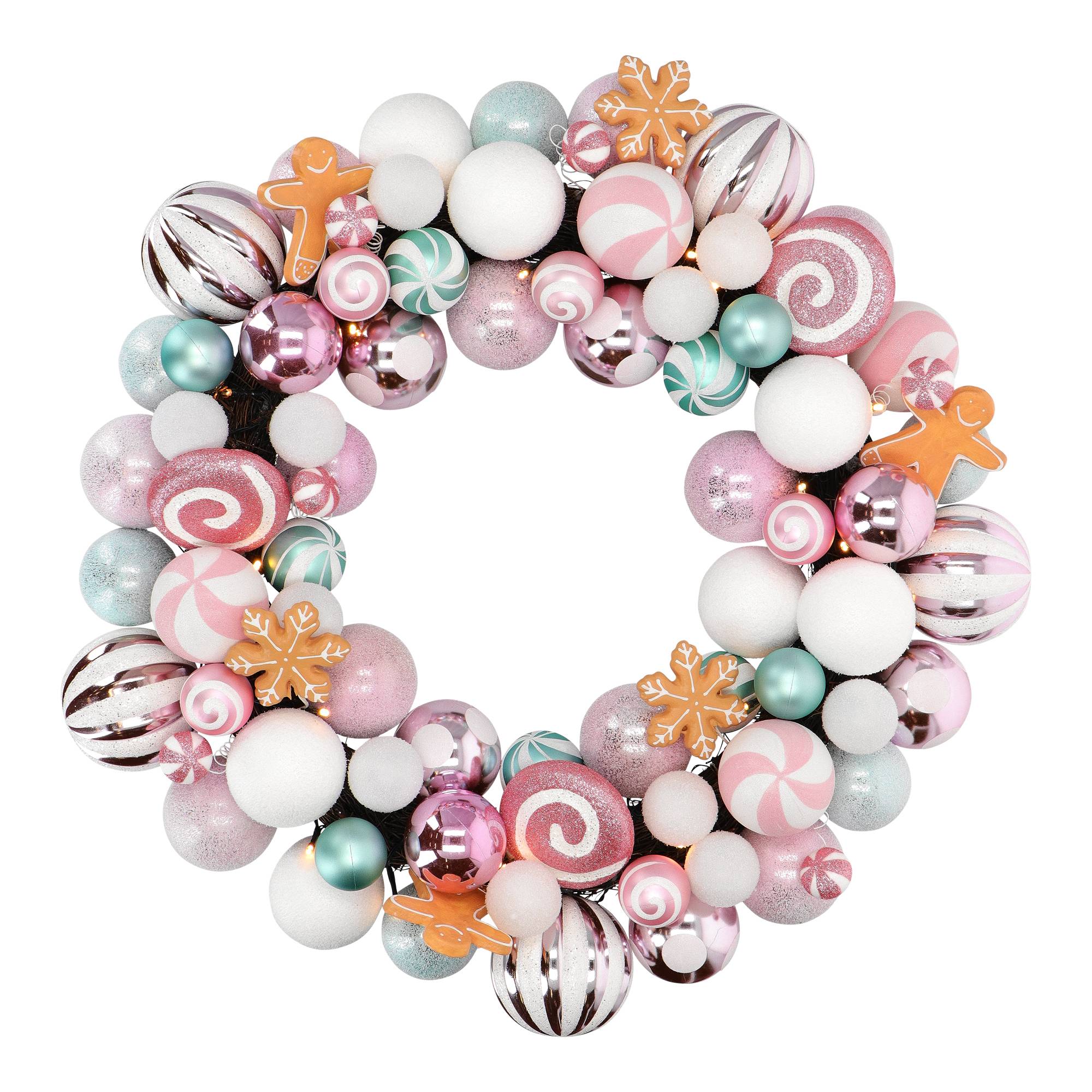 GHIRLANDA DECORATA CANDY 65cm (65x65x18cm)multicolor led