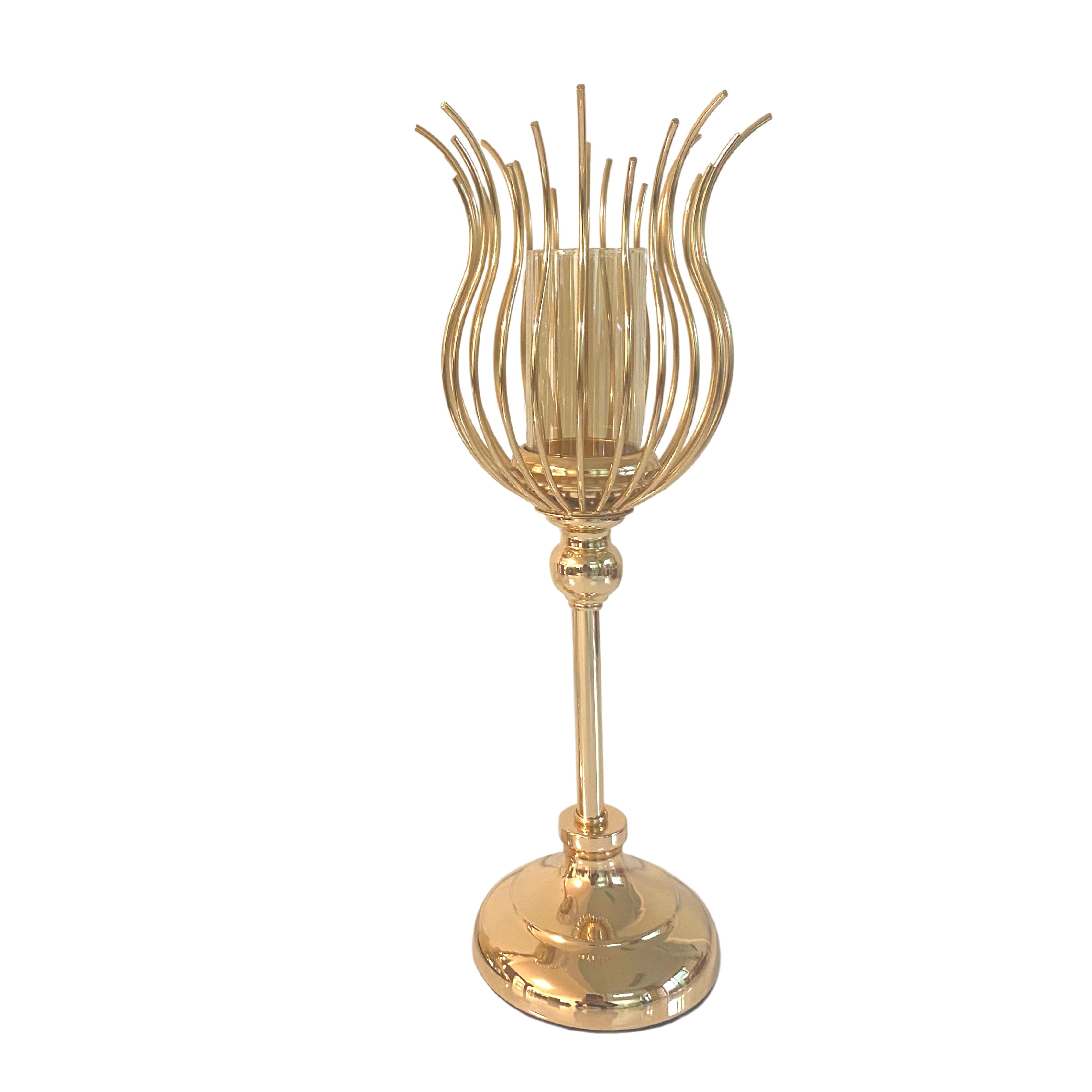 PORTACANDELA A CALICE D.12XH36,5 CM
