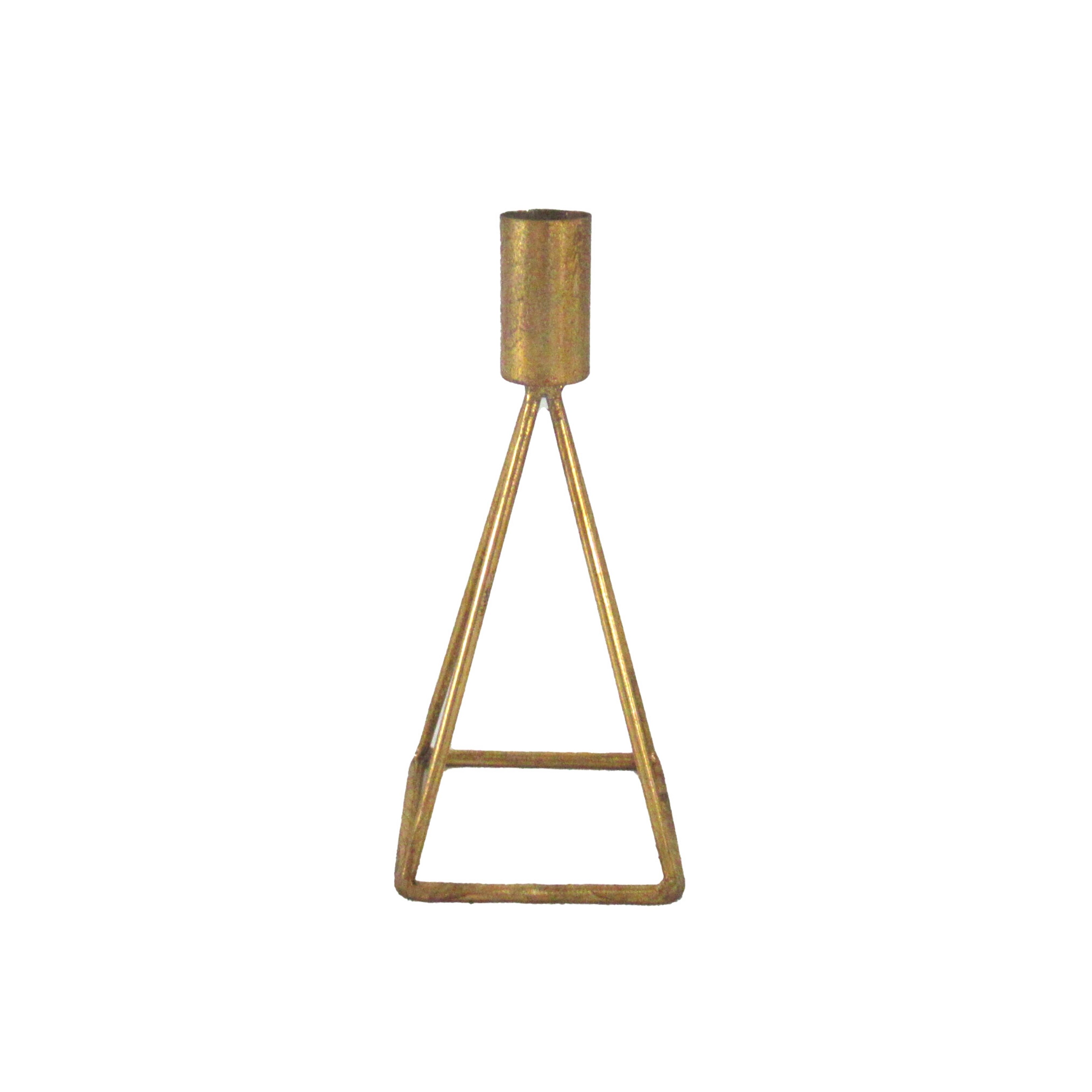 PORTACANDELA MODERNO ORO 7X7 H.16,5 CM 