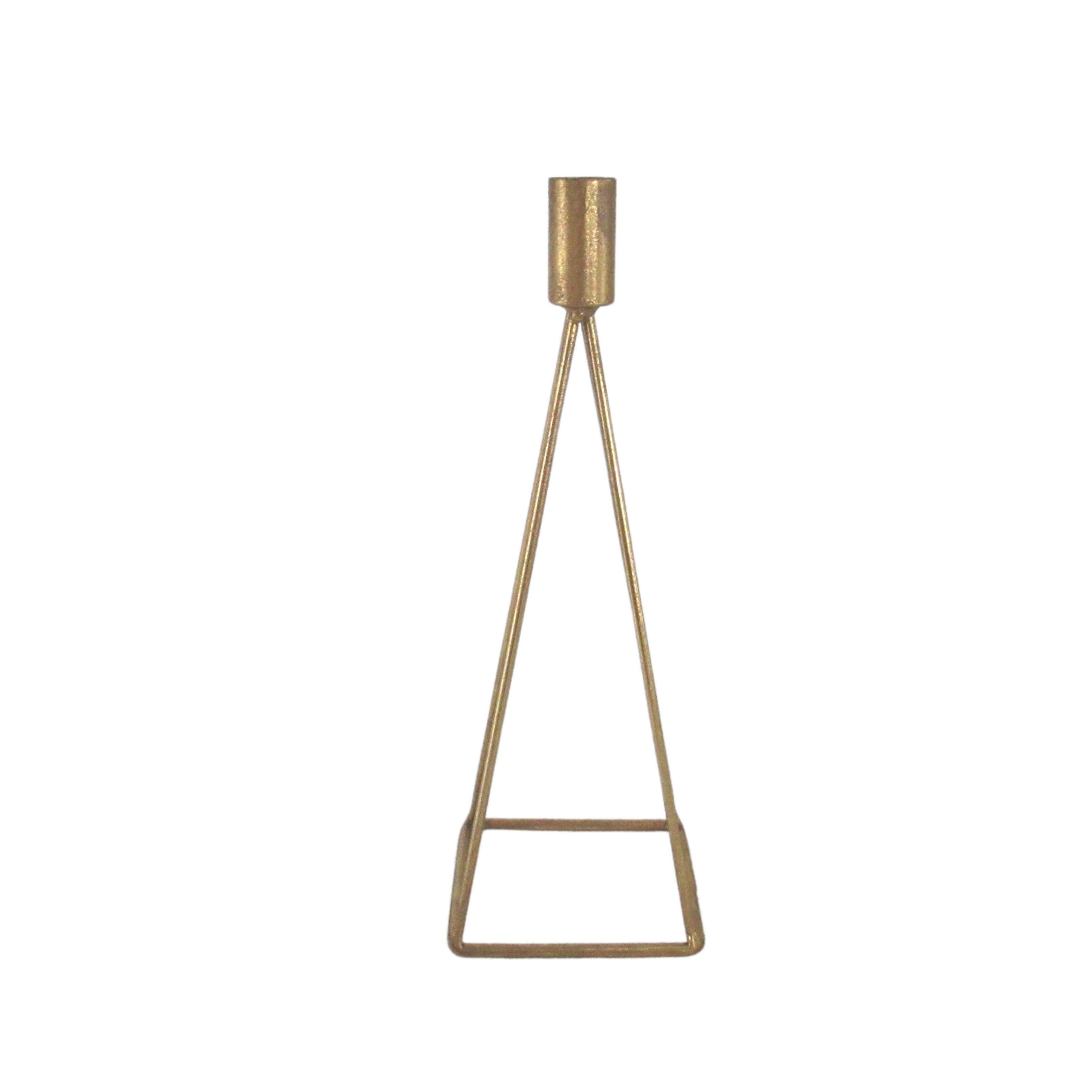 PORTACANDELA MODERNO ORO 9X9 H.26 CM 