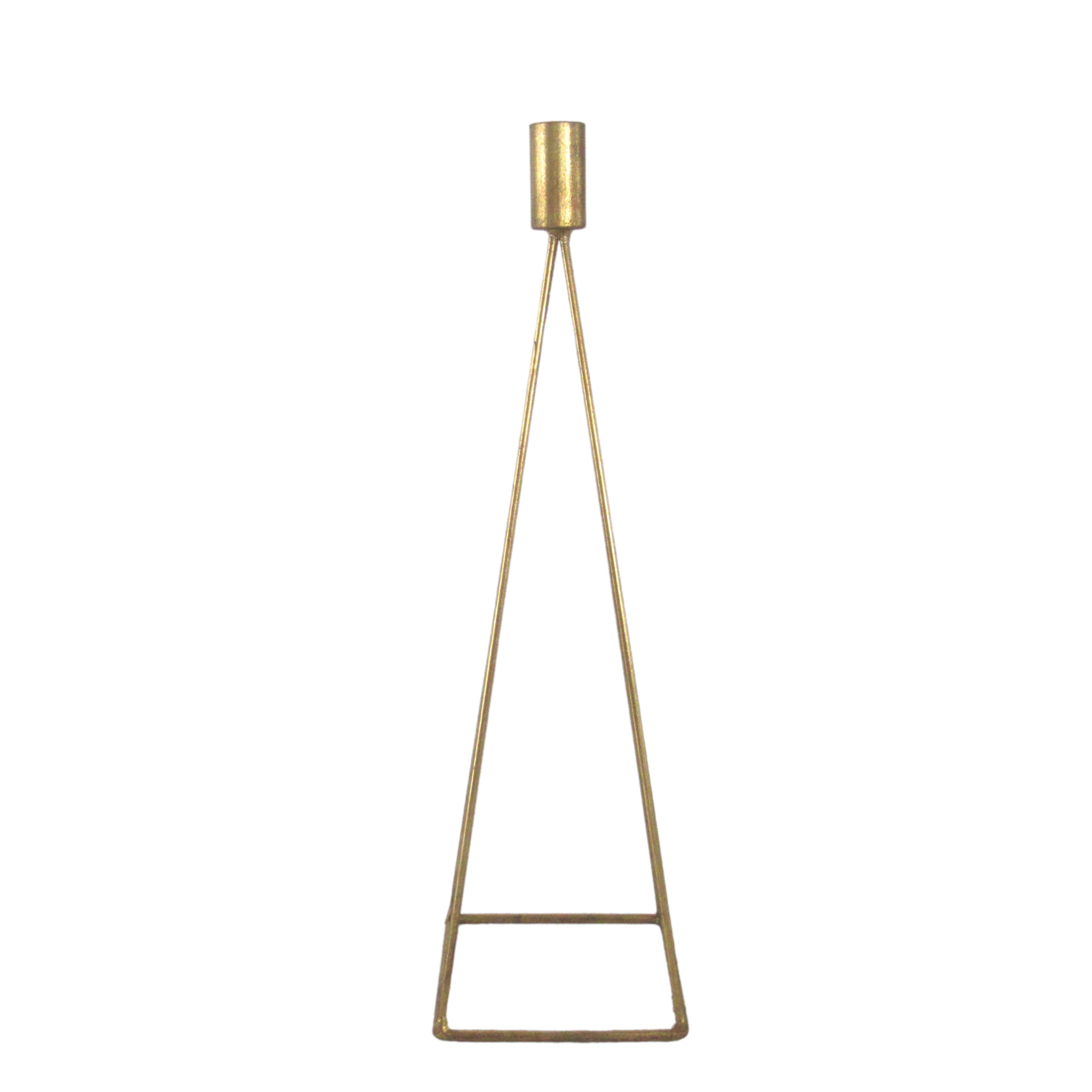 PORTACANDELA MODERNO ORO 10,5X10,5 H.36 CM