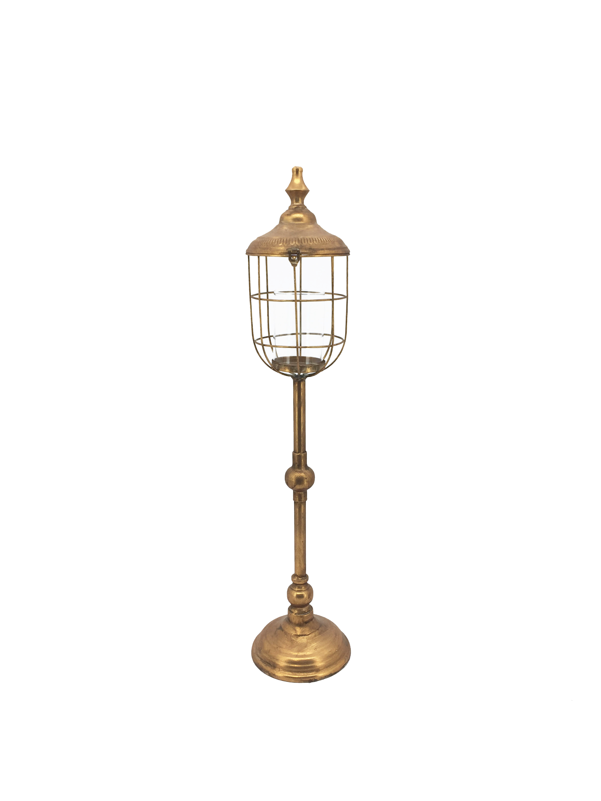 LAMPIONCINO PORTACANDELA ORO H.81 CM