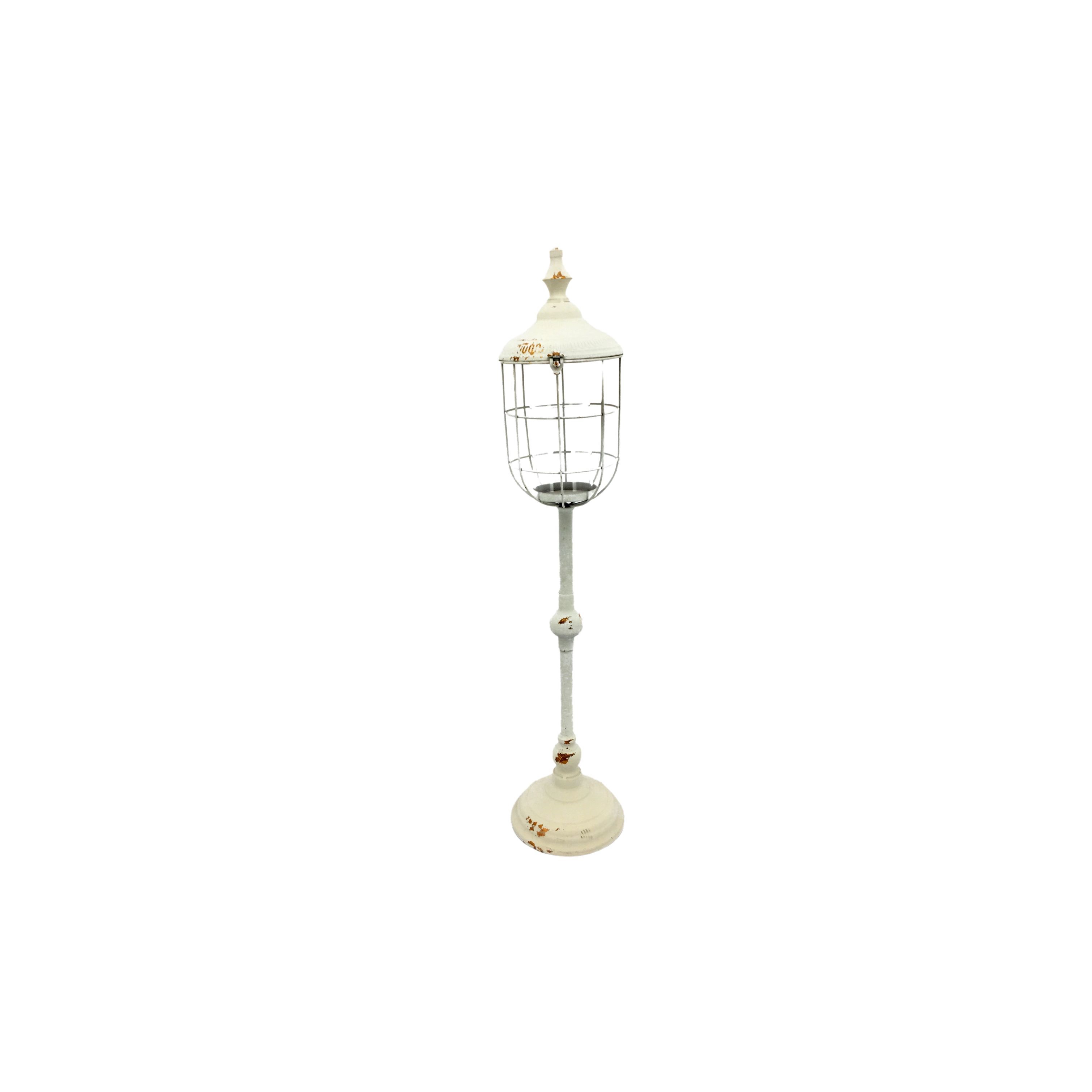 LAMPIONCINO PORTACANDELA BIANCA H.81 CM 