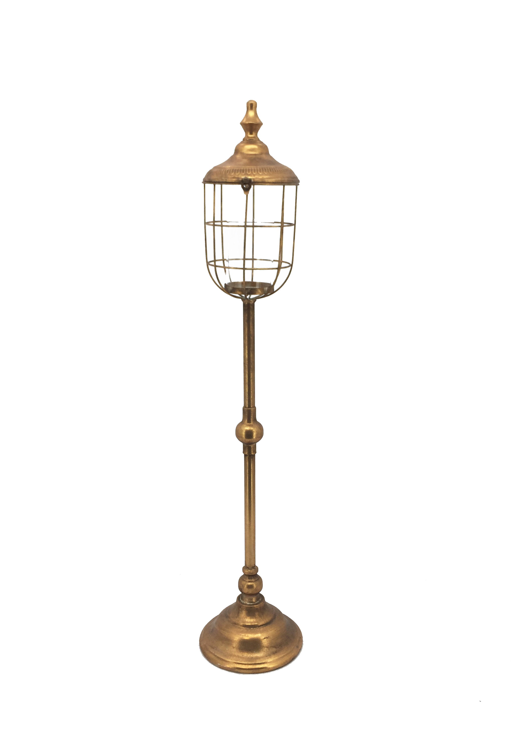 LAMPIONCINO PORTACANDELA ORO H.97 CM 